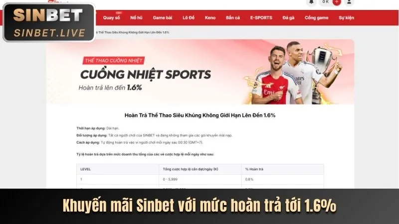 Chương trình hoàn trả cược hấp dẫn